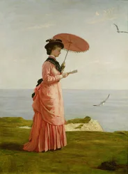 Lady Tennyson auf Afton Downs, Freshwater Bay, Isle of Wight
